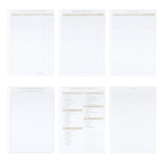 8.2" x 11.6" A4 Wedding Planner Fill Paper, 50 Sheets by Recollections™